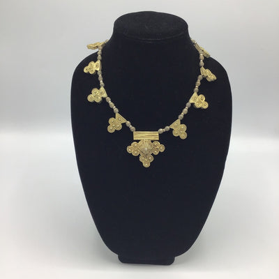 Mauritanian Gilded Amulet Necklace - Rita Okrent Collection (NE808)