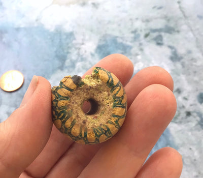 Very Large Ancient Javanese Jatim Bead, Heavily Damaged Condition - Rita Okrent Collection (AG334)