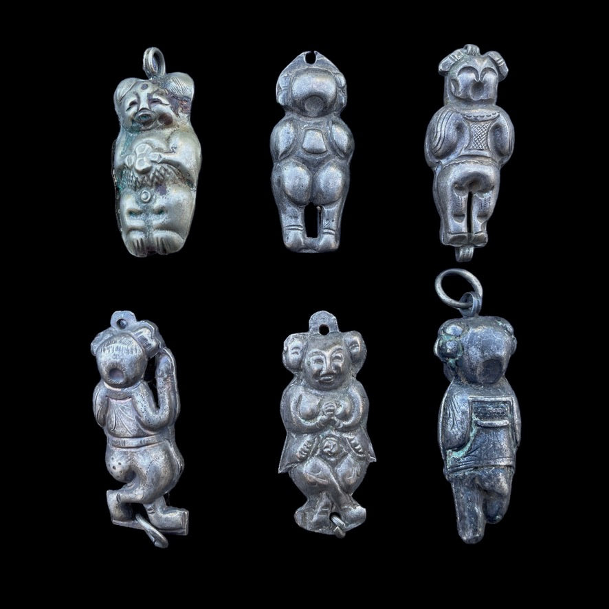 Choice of Antique Silver Chinese Baby Boy Fertility Amulets - Rita Okrent Collection (P950)