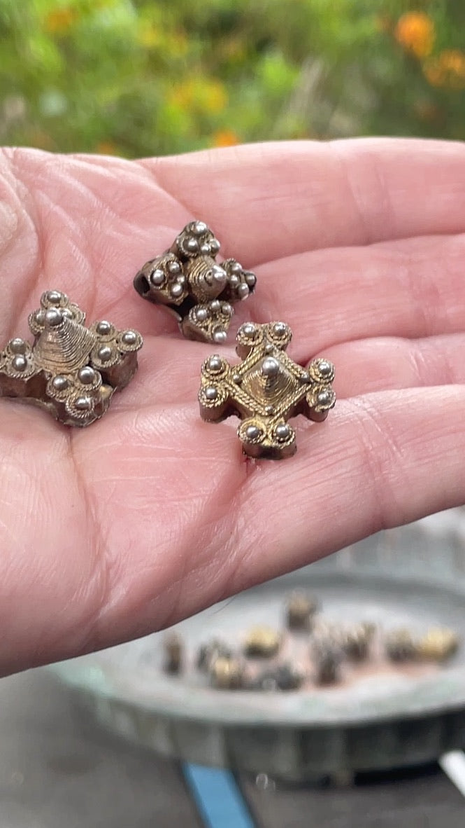 Old Mauritanian Gilded Silver Boghdod/Southern Cross Pendants - Rita Okrent Collection (P581)