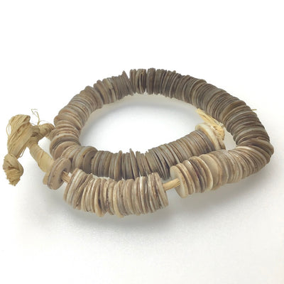 Short strand of Antique Heishi Rounded Edge Shell Beads - Rita Okrent Collection (AT1697)
