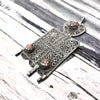 Rare Silver and Coral Braid Ornament from the Draa Valley, Morocco - Rita Okrent Collection (P889)