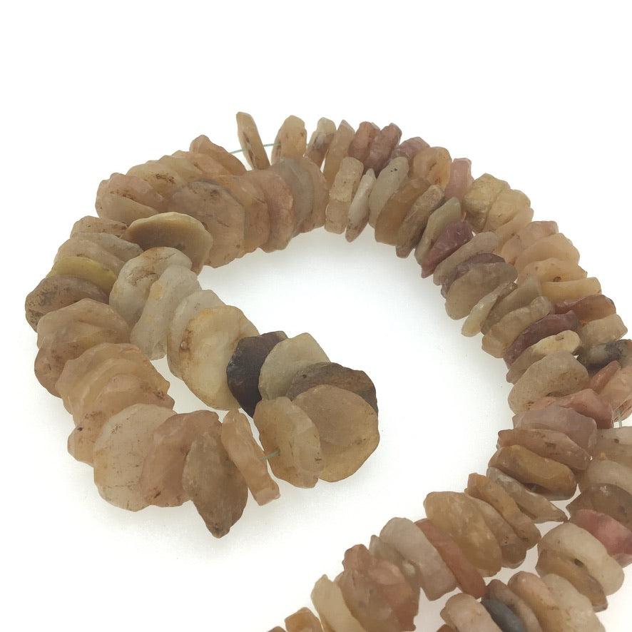 27 inch Strand of Very Old Heishi Shaped Agate and Mixed Stone Beads - Rita Okrent Collection (S765)