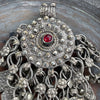 Maria Theresa Thaler Bedouin Silver Coin Pendant with Silver Dangles, Saudi Arabia or Yemen - Rita Okrent Collection (P908)