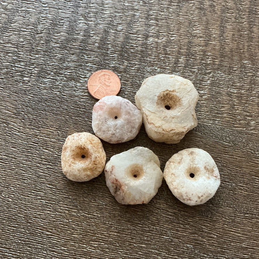 Neolithic Citrine Quartz and Agate Stone Beads from the Sahara- Rita Okrent Collection (S422)