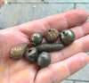 Group of 7 Vintage Brass and Copper Mixed Shape Beads, African Trade - Rita Okrent Collection (AT0673)