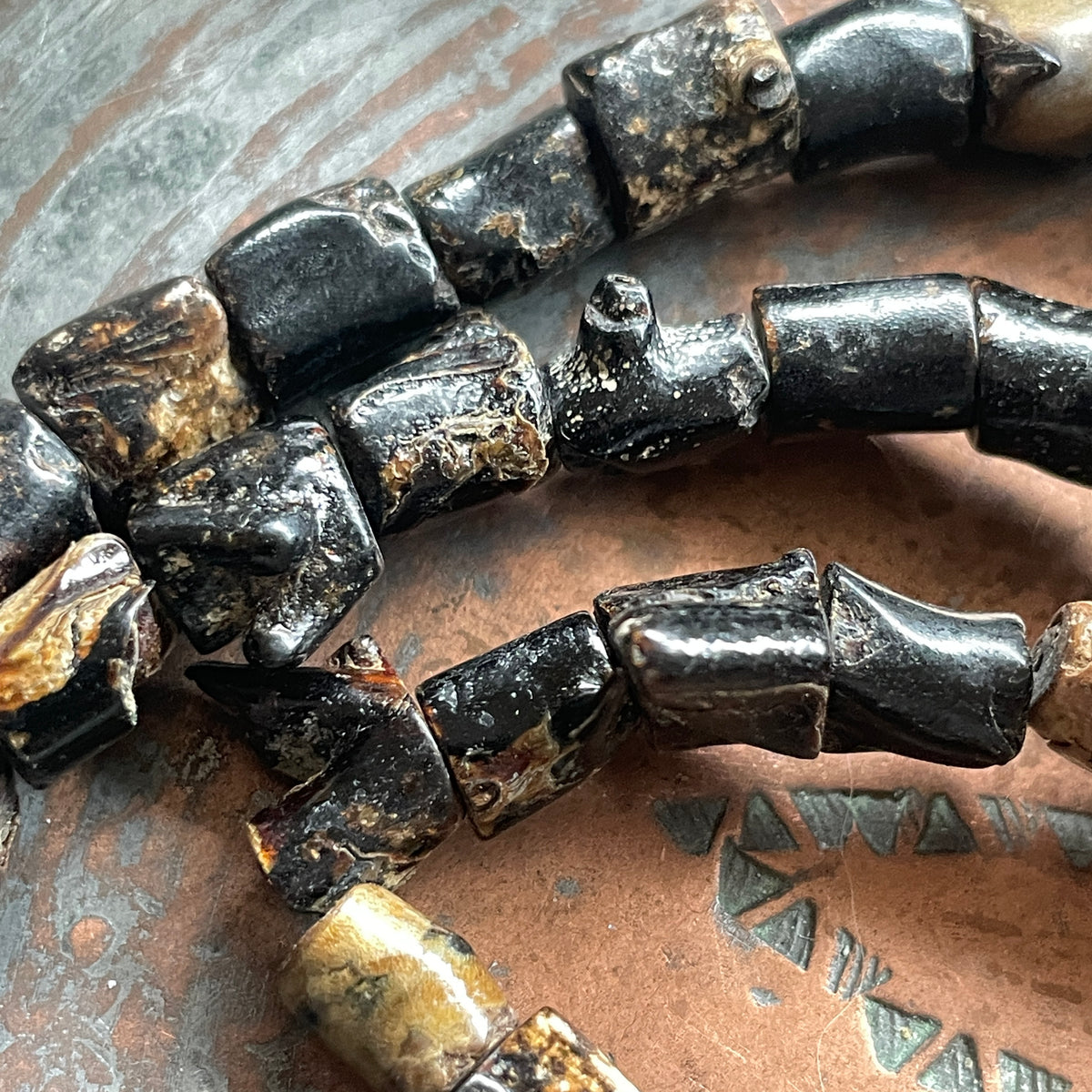 Antique Worn Black Coral Prayer Strand Tasbih, Egypt or Red Sea area - Rita Okrent Collection (ANT556b)