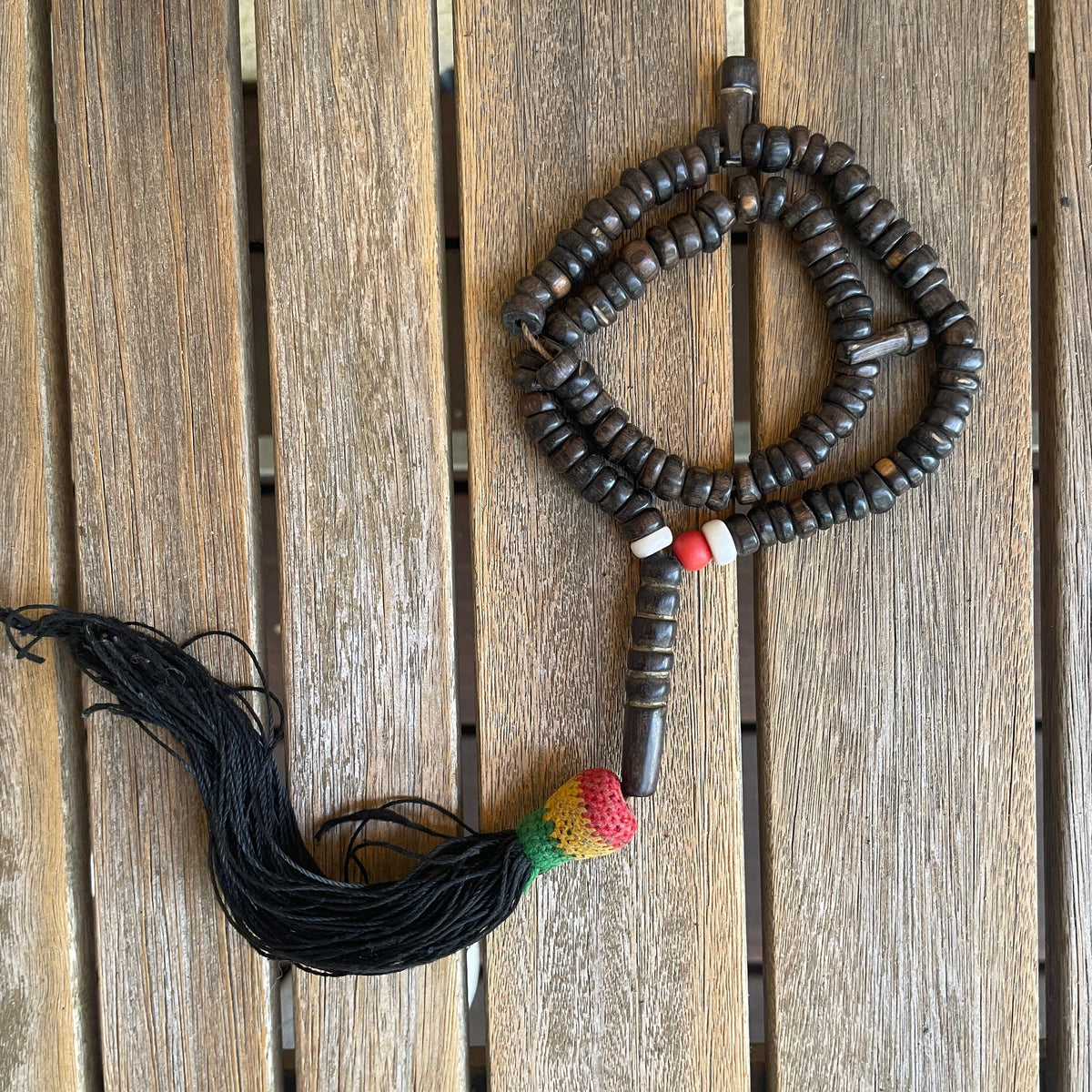 Strand of Ebony Rosary Tesbih Prayer Beads - Worry Beads from Mauritania - Rita Okrent Collection (ANT351)