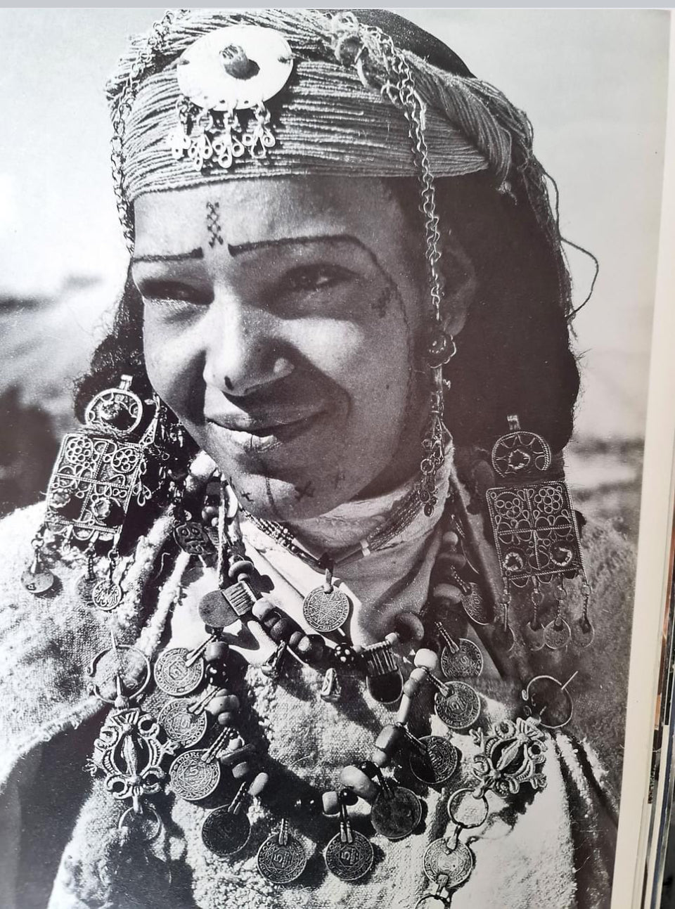 Rare Silver and Coral Braid Ornament from the Draa Valley, Morocco - Rita Okrent Collection (P889)