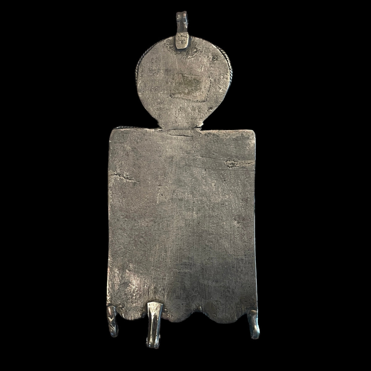 Rare Silver and Coral Braid Ornament from the Draa Valley, Morocco - Rita Okrent Collection (P889)