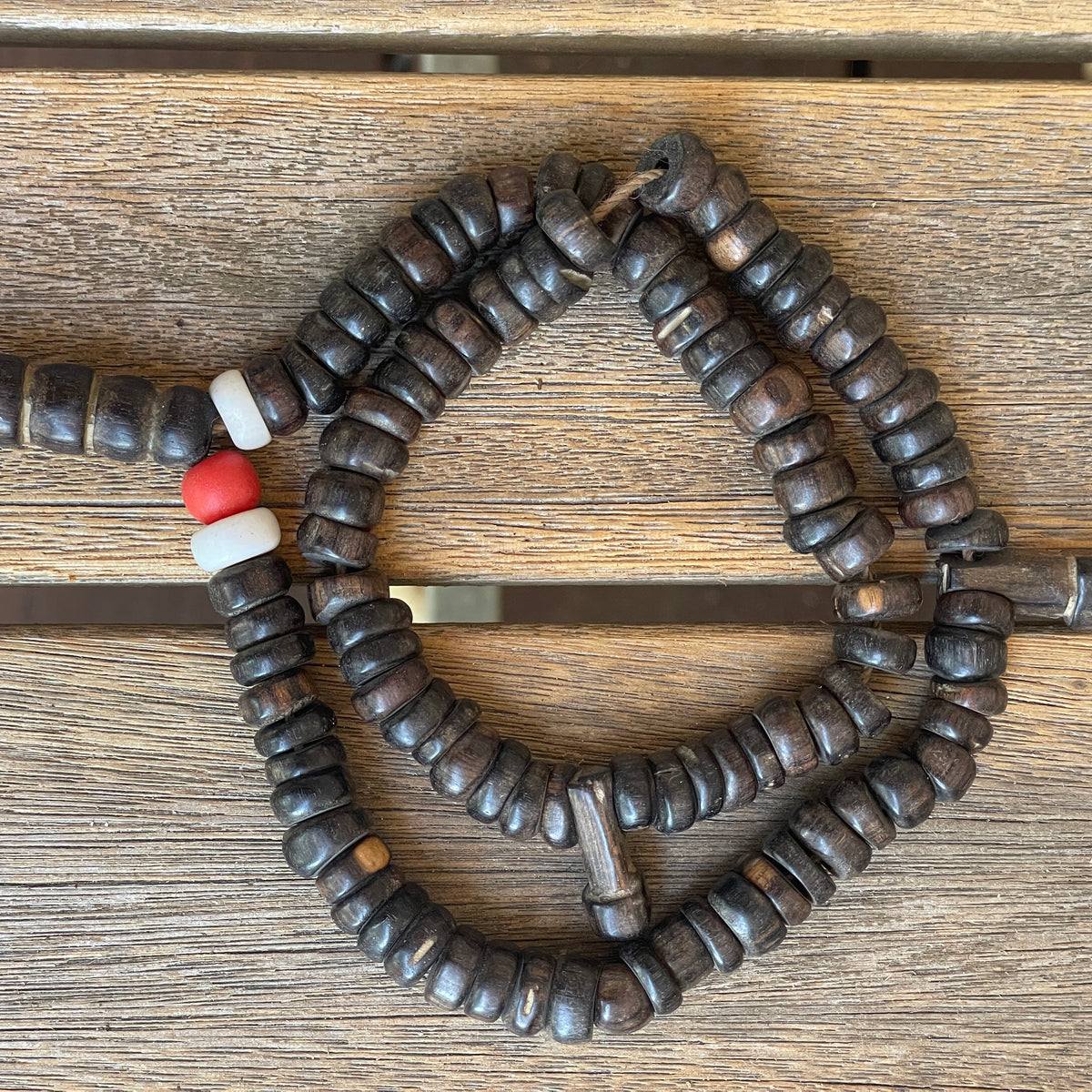 Strand of Ebony Rosary Tesbih Prayer Beads - Worry Beads from Mauritania - Rita Okrent Collection (ANT351)