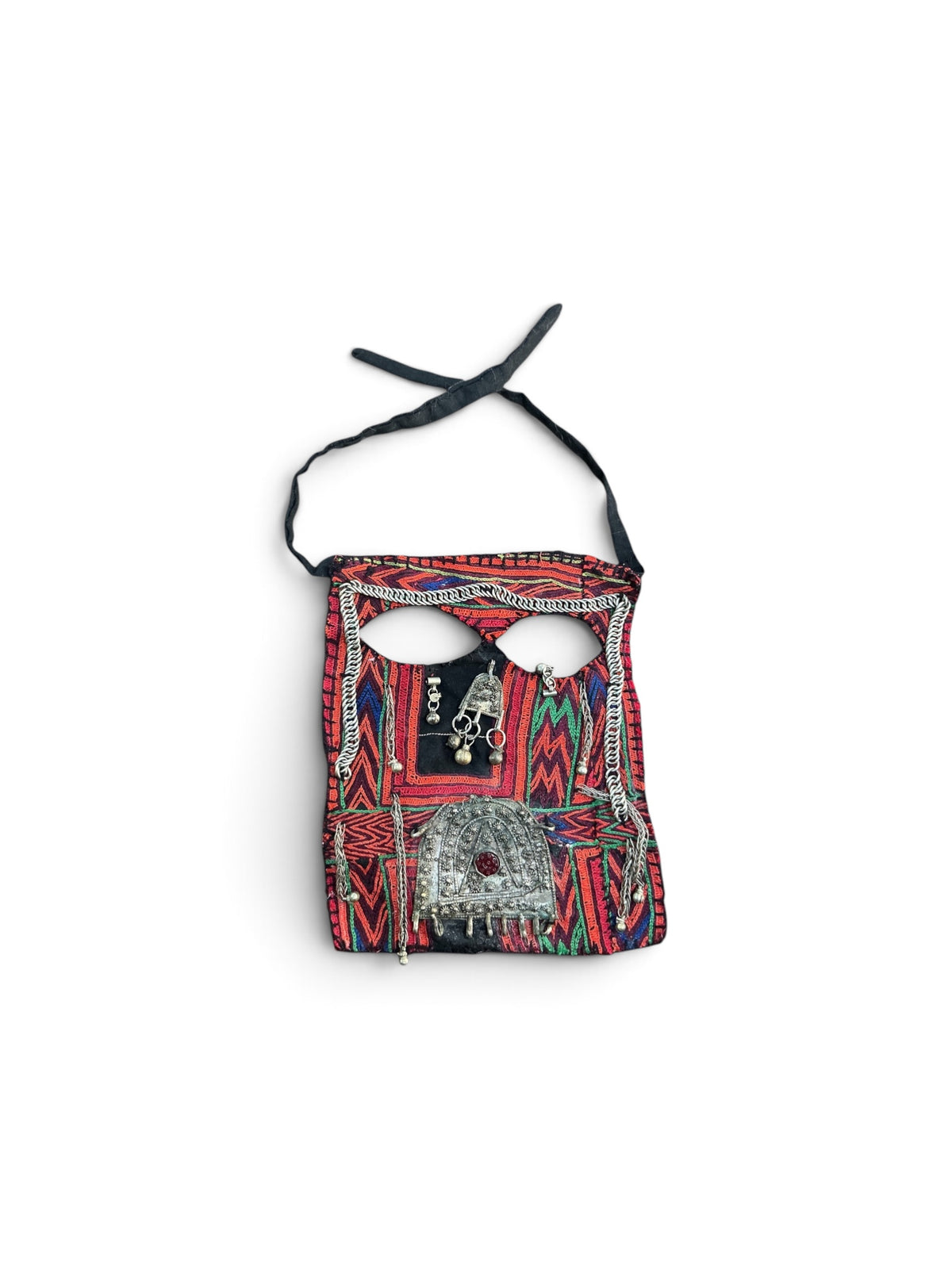 Vintage Bedouin Veil, Adorned with Metal Jewels,  from Yemen - Rita Okrent Collection (AA406)