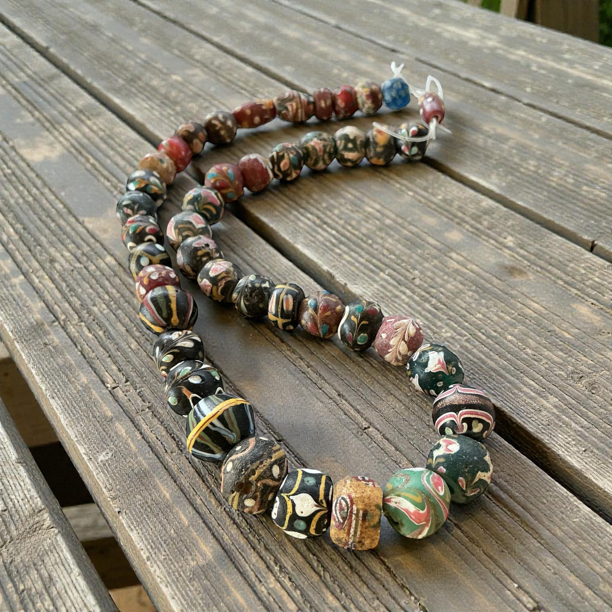 Antique Venetian Glass Mixed Bead Strand - Rita Okrent Collection (AT1944)