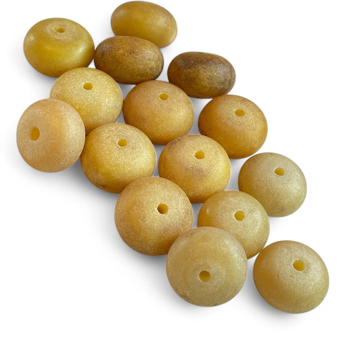 Pale Yellow Faux Amber Beads, Sold Individually -  Rita Okrent Collection (AT0476)