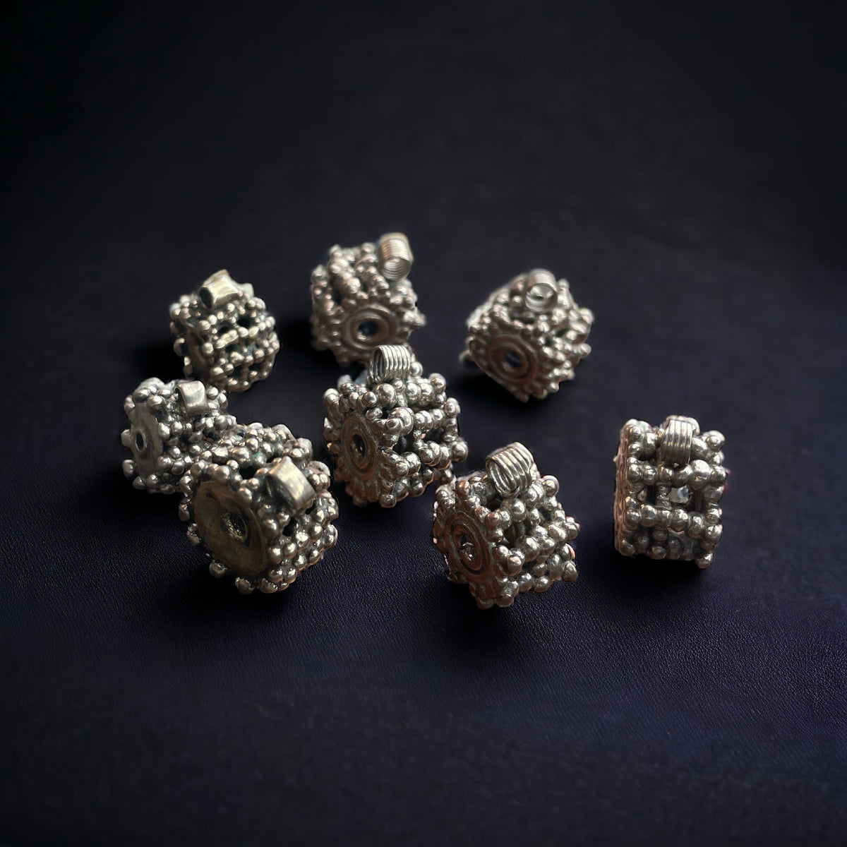 Yemeni Silver Berry Bead Pendants - Rita Okrent Collection (P818)