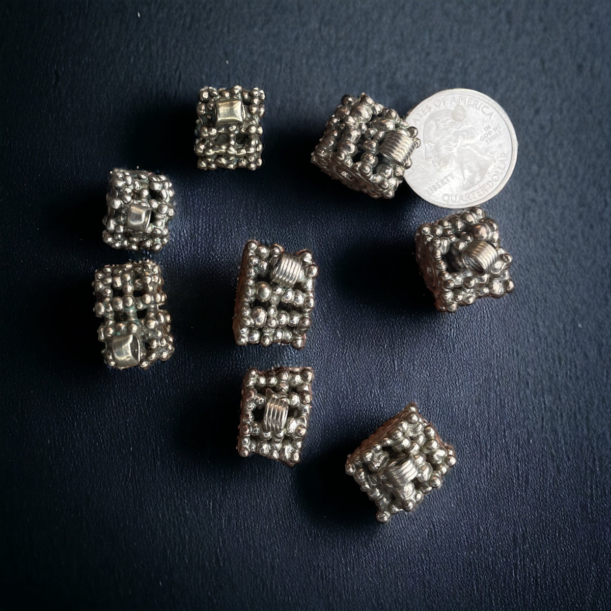 Yemeni Silver Berry Bead Pendants - Rita Okrent Collection (P818)