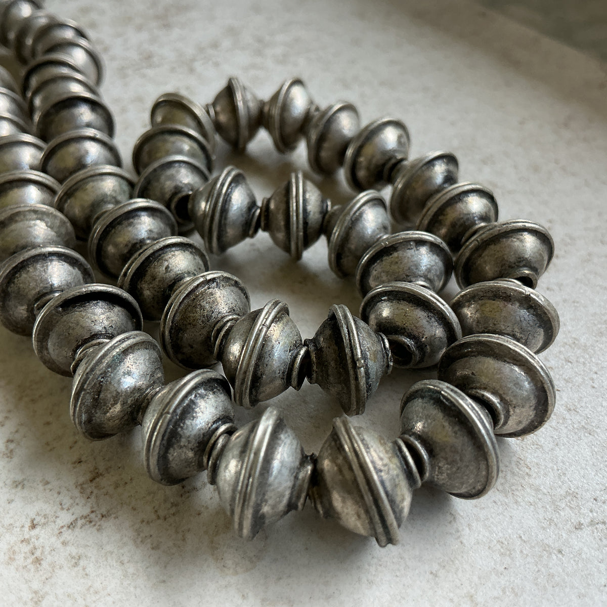 Moroccan Handmade Berber Silver Metal Beads - Rita Okrent Collection (NP022)