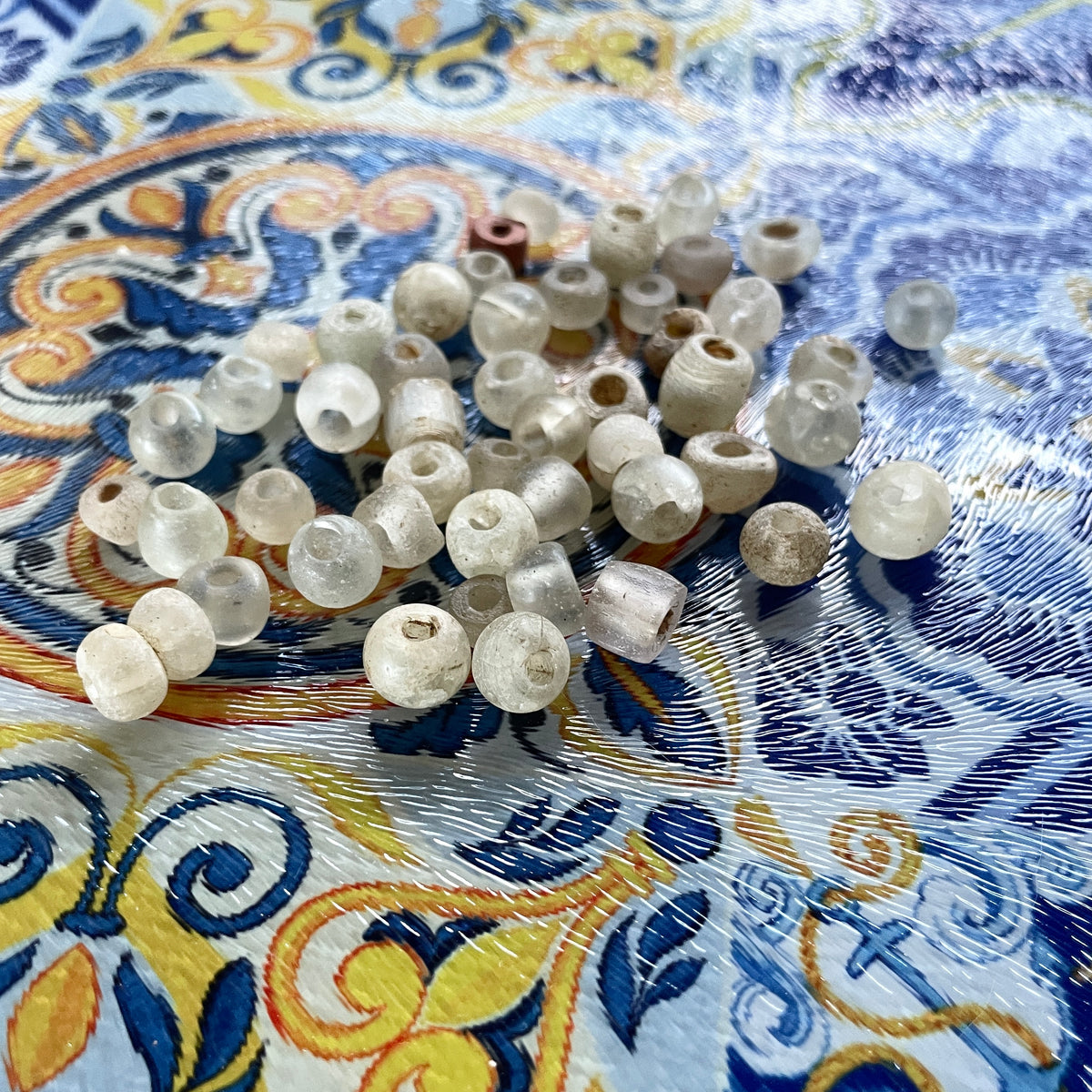 Group of 45 Loose Antique Dutch Dogon Glass Beads - Rita Okrent Collection (AT1999)