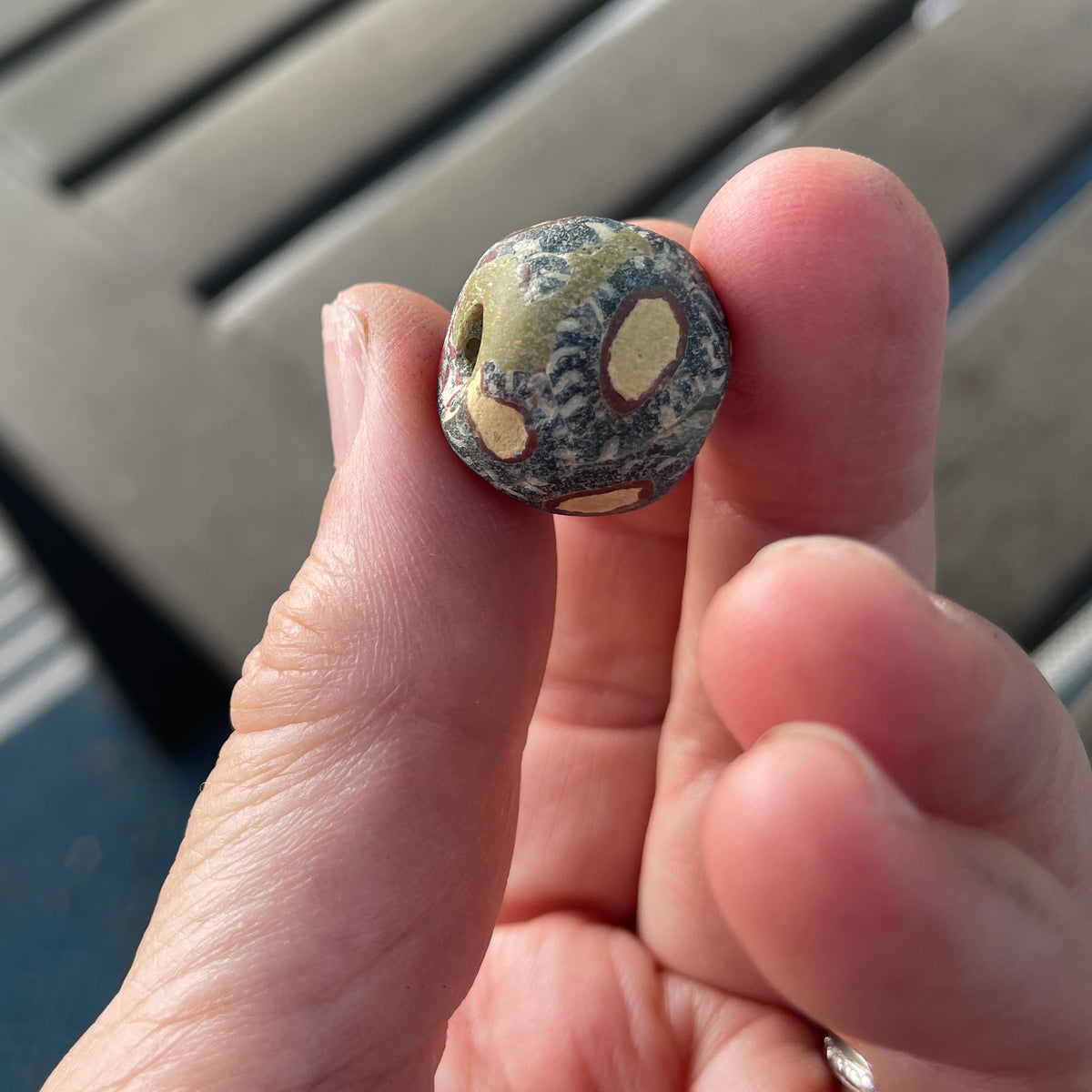 Ancient Jatim bead, Indonesia -  Rita Okrent Collection (AG019b)