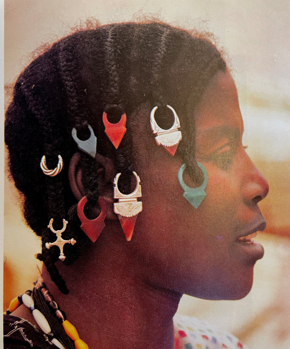 Group of 5 Antique Carnelian Small Tuareg Tanfouk Talhakimt Hair Ornaments - Rita Okrent Collection (P675d)
