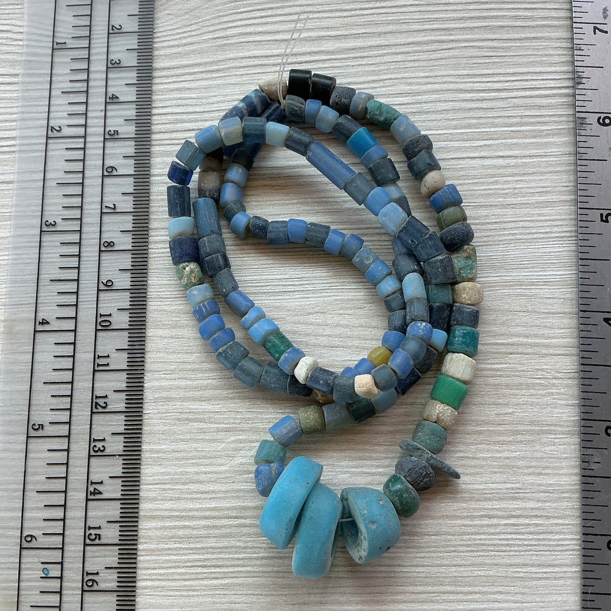 26 Inch African Trade and Ancient Glass Beads Mixed Strand - Rita Okrent Collection (AT1955)