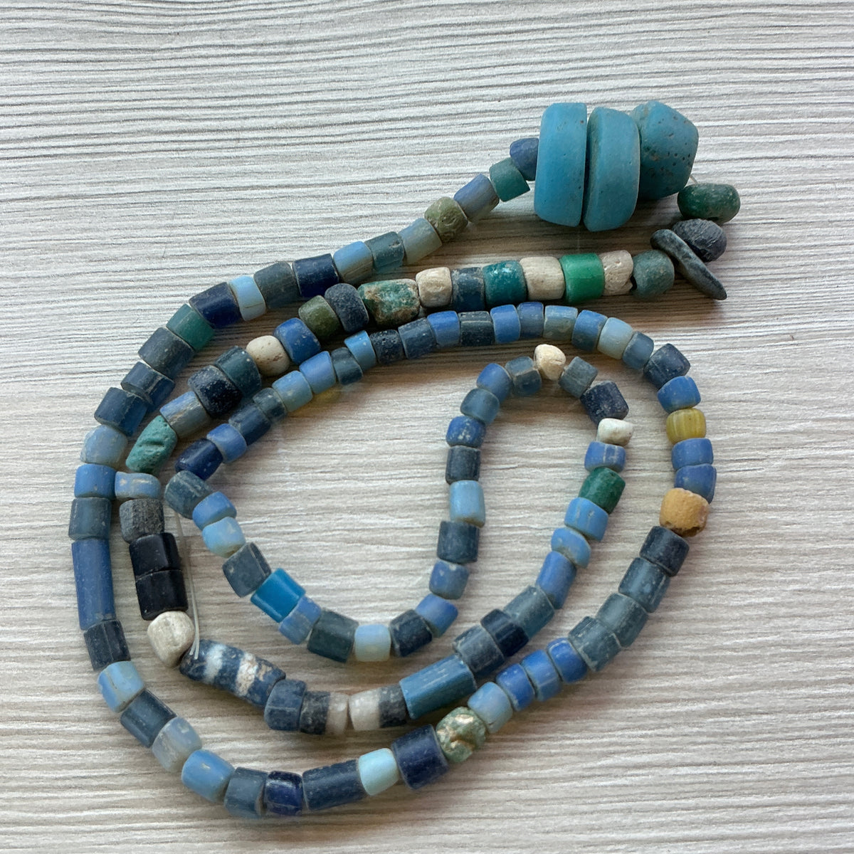 26 Inch African Trade and Ancient Glass Beads Mixed Strand - Rita Okrent Collection (AT1955)