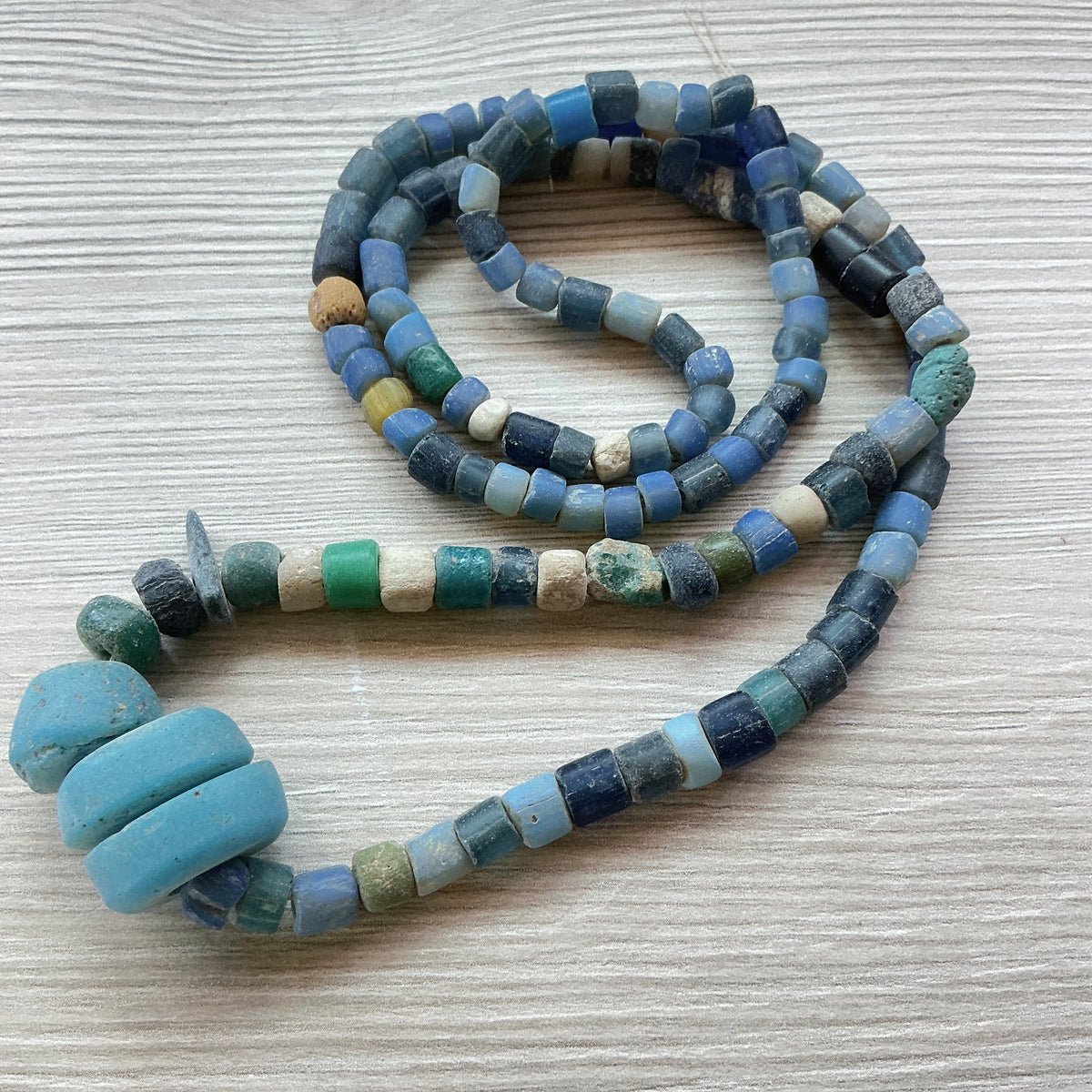 26 Inch African Trade and Ancient Glass Beads Mixed Strand - Rita Okrent Collection (AT1955)