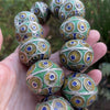 Enameled Berber Silver Focal Beads, Sold Individually - Rita Okrent Collection (NP101)