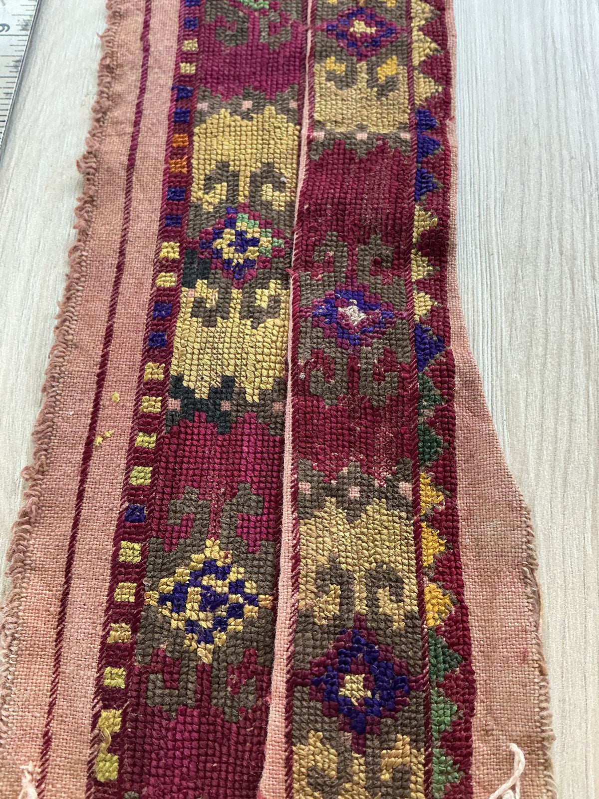 Antique Silk-Embroidered Dowry Cuffs, Afghanistan - Rita Okrent Collection (AA339)