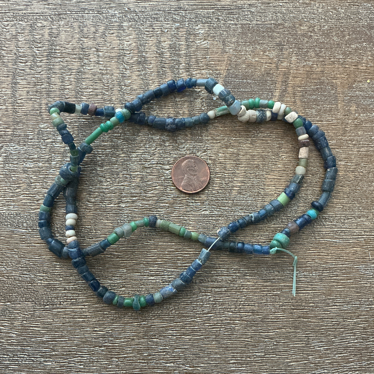 Grab Bag Strands of Mixed Brightly Hued Ancient Nila Beads, Mali - Rita Okrent Collection (AT0698)