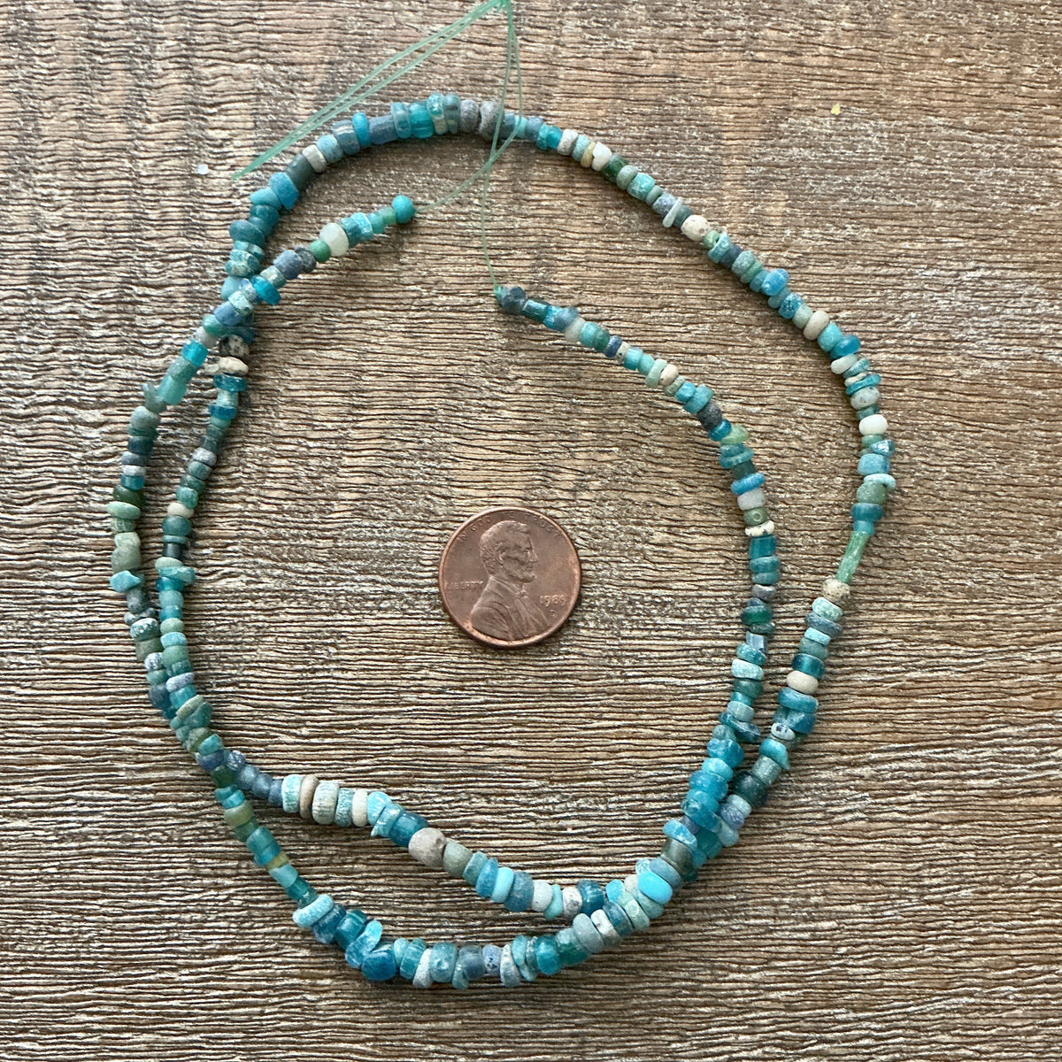 Grab Bag Strands of Mixed Brightly Hued Ancient Nila Beads, Mali - Rita Okrent Collection (AT0698)