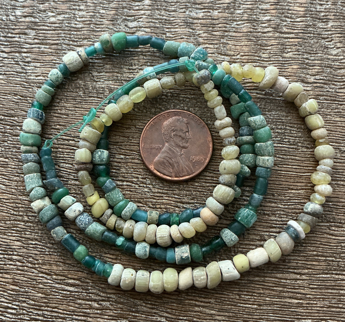Grab Bag Strands of Mixed Brightly Hued Ancient Nila Beads, Mali - Rita Okrent Collection (AT0698)