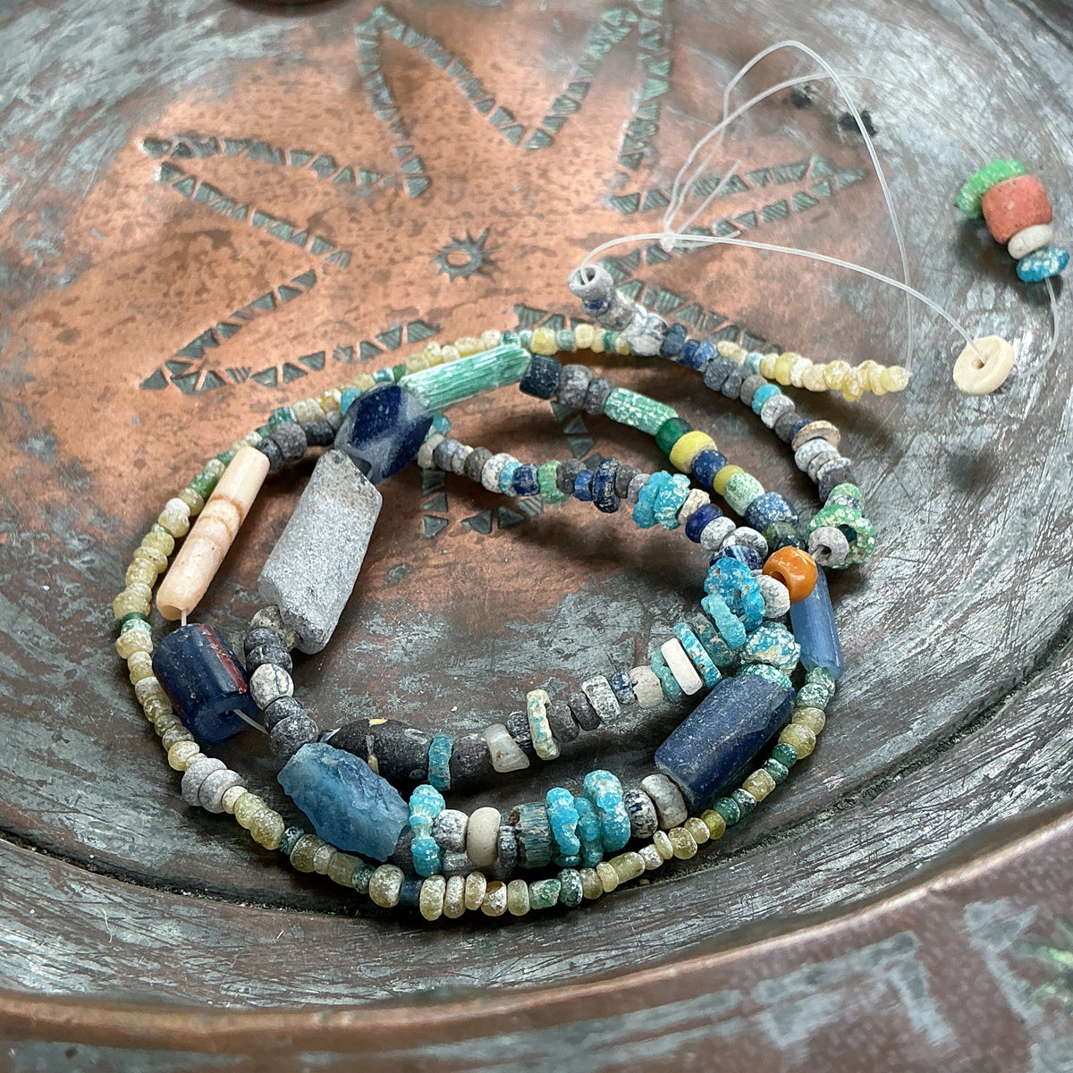 Grab Bag Strands of Mixed Ancient Indo-Pacific Nila Beads - Rita Okrent Collection (AT0698)
