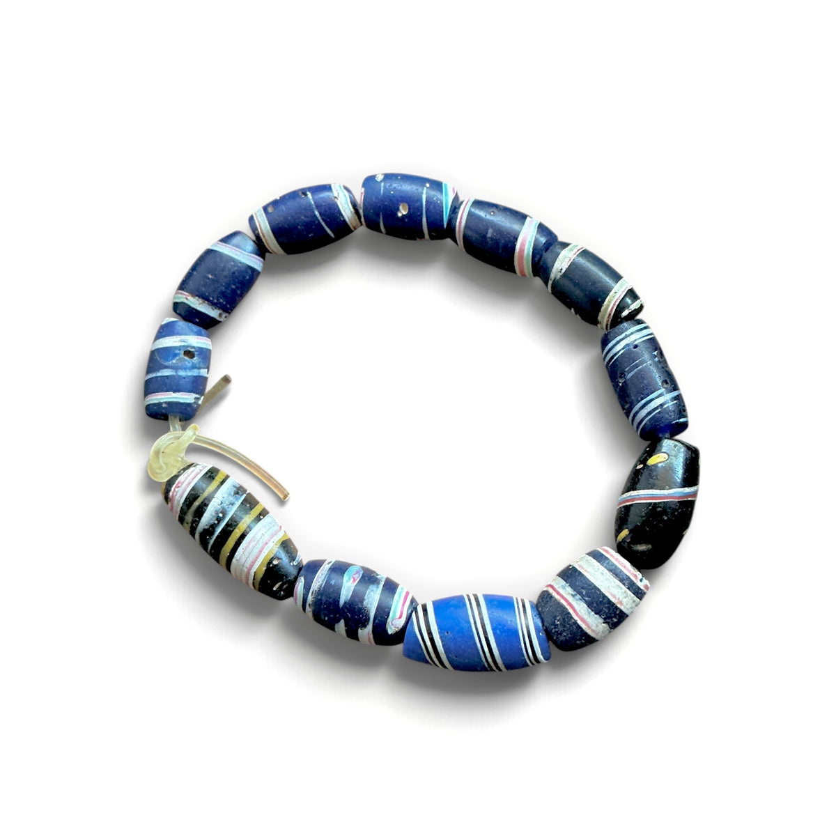 Short Strand of Antique Striped Venetian Glass Beads from the African Trade - Rita Okrent Collection (AT1937)