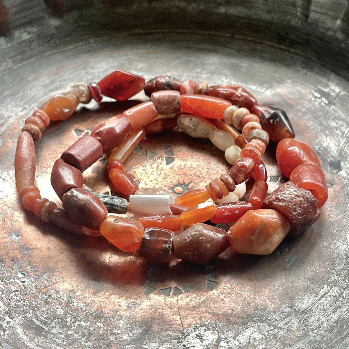 Antique Carnelian and Agate Bead Strand from the African Trade - Rita Okrent Collection (S356)