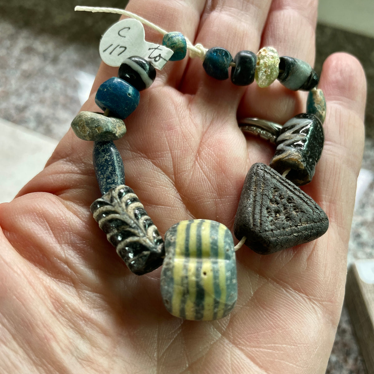 Collection of Ancient Glass Beads from the Middle East - Rita Okrent Collection (C117a)