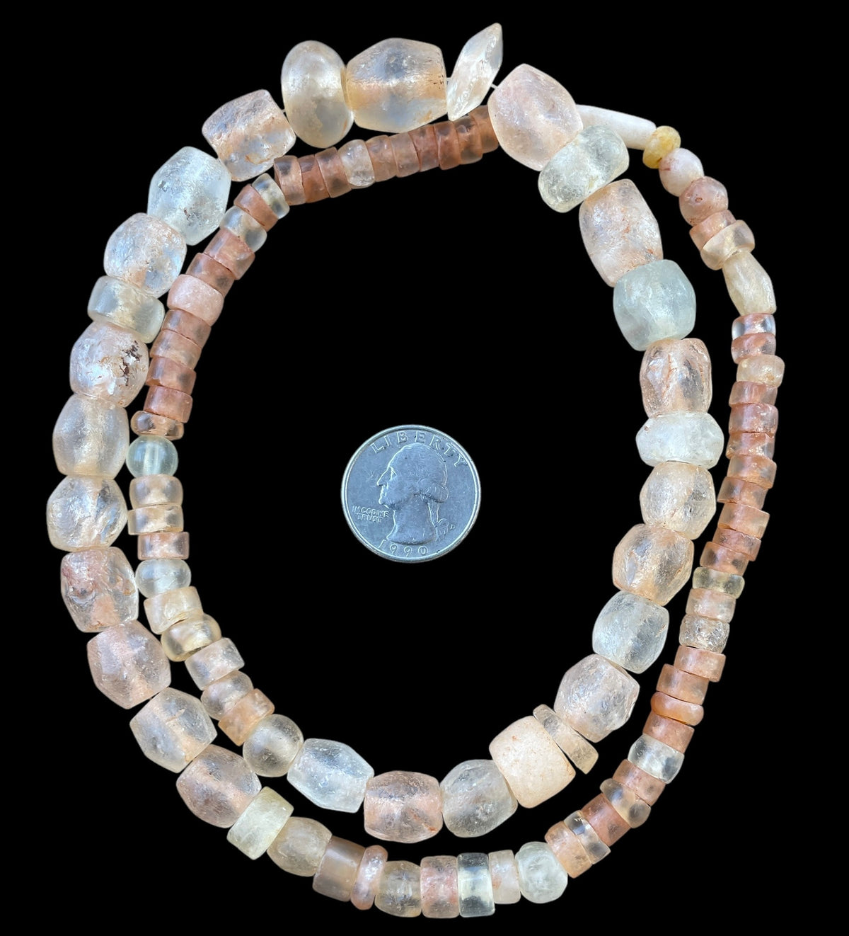 Ancient Carved Rock Crystal Beads, Mali - Rita Okrent Collection (S618)