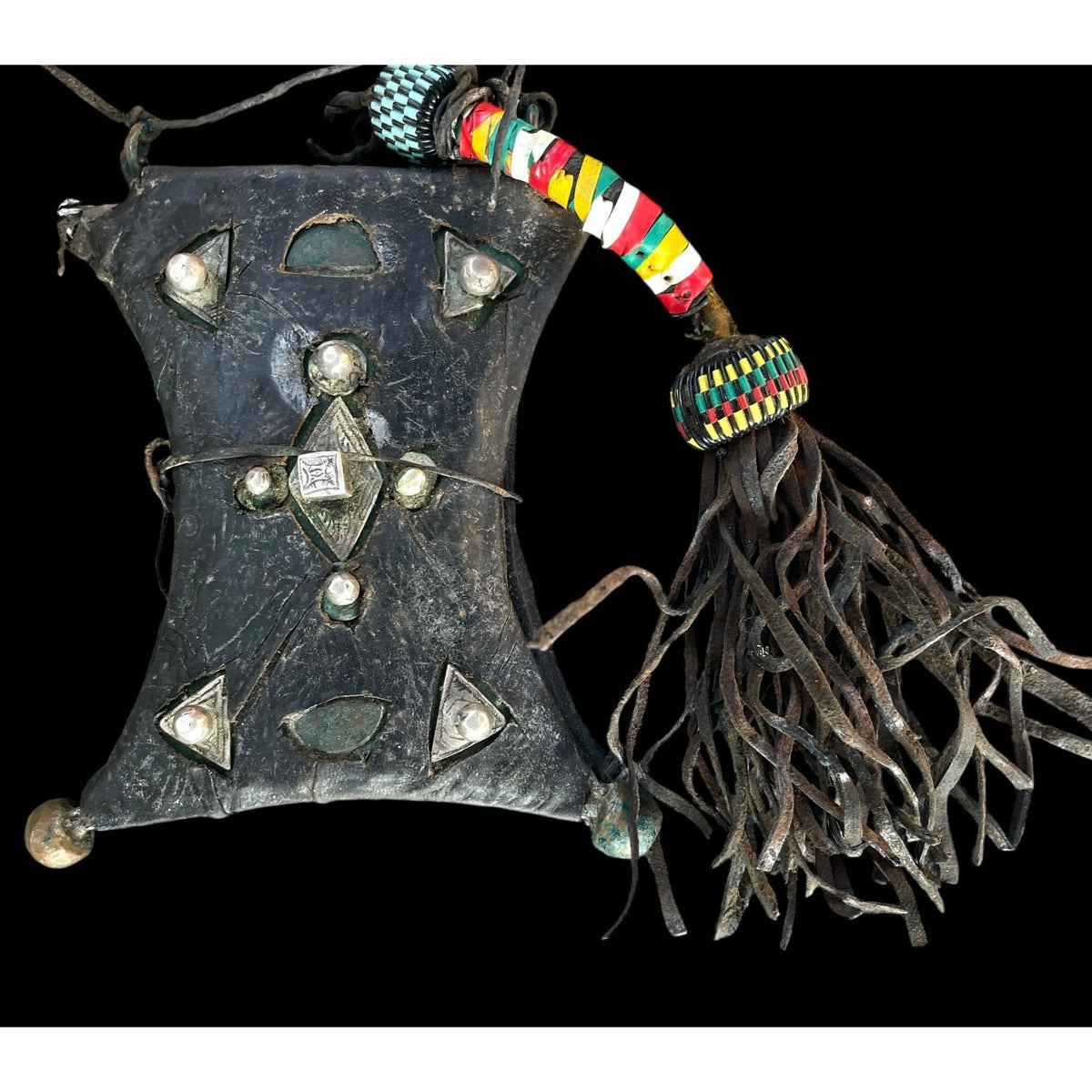 Choice of Leather Tuareg Tcherot Amulets with Adornments - Rita Okrent Collection (P988)