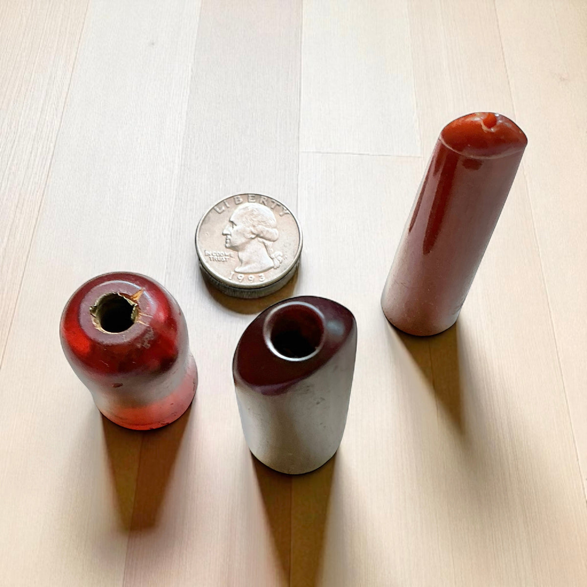 Three Traditional Antique Faux Amber Resin Cigarette Holders from Egypt / North Africa - Rita Okrent Collection (P330a)