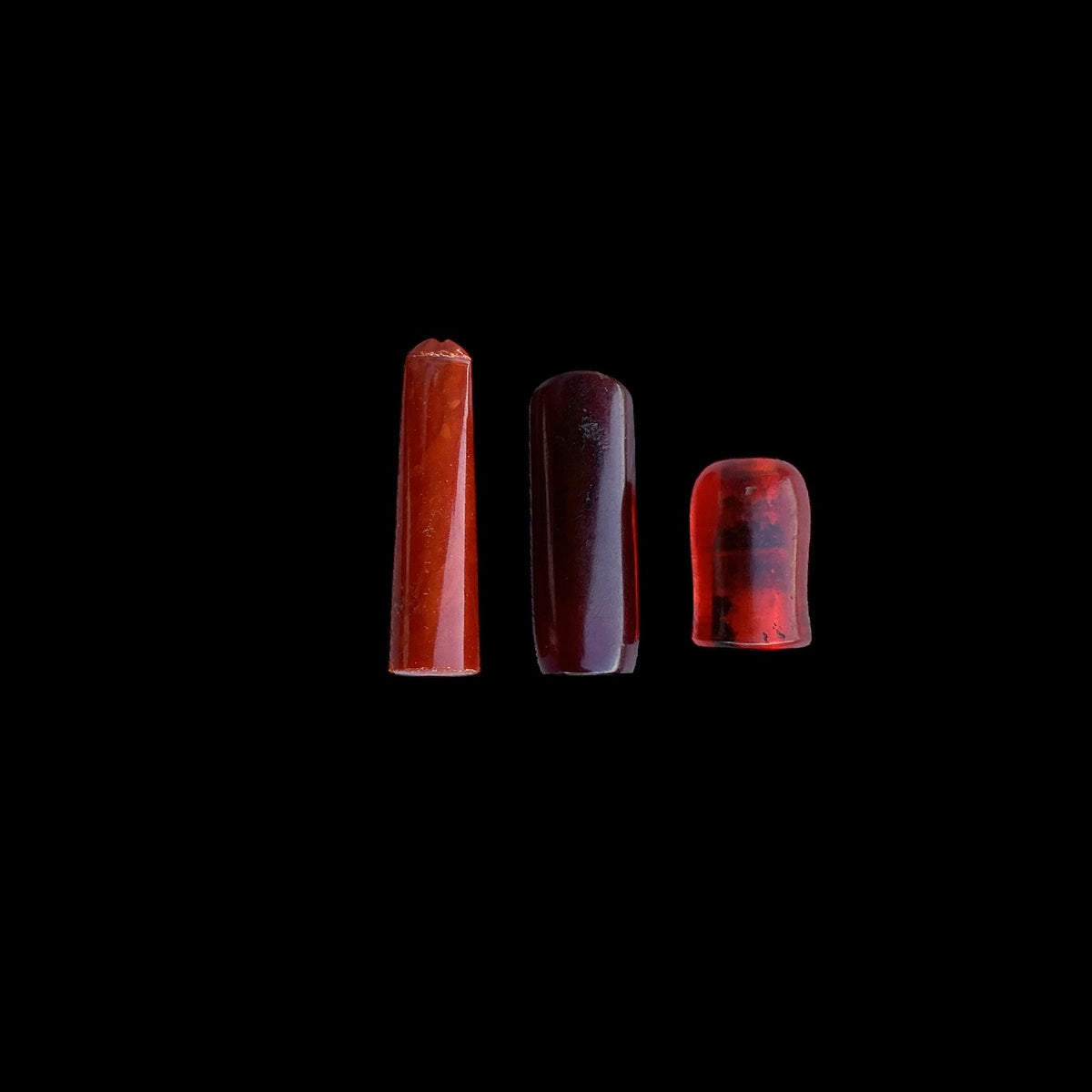 Three Traditional Antique Faux Amber Resin Cigarette Holders from Egypt / North Africa - Rita Okrent Collection (P330a)