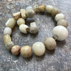 Strand of 23 Antique Mother-of-Pearl, Stone, and Glass Beads - Rita Okrent Collection (ANT440)