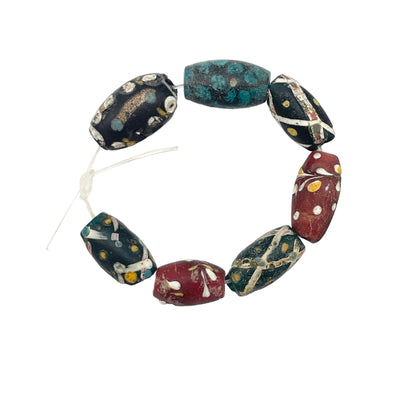 Short Strand of Mixed Antique Venetian Glass Beads - Rita Okrent Collection (AT0653c)