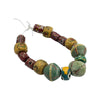 Strand of 15 Antique Mixed and Matched Antique Venetian Glass Beads - Rita Okrent Collection (AT0653a)
