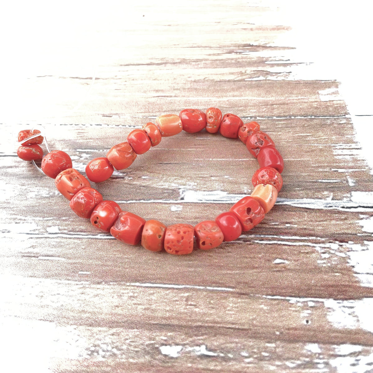 Antique Yemeni Coral Beads in Short Strands - Rita Okrent Collection (C790b)