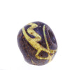 Ancient Glass Bead, Black with Yellow Trails, Middle East - Rita Okrent Collection (AG073f)