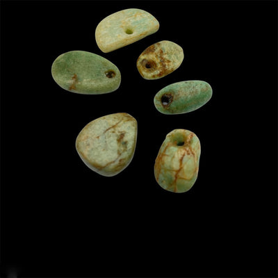 Group of 6 Ancient Amazonite Stone Pendants from Mauritania - Rita Okrent Collection (S407)