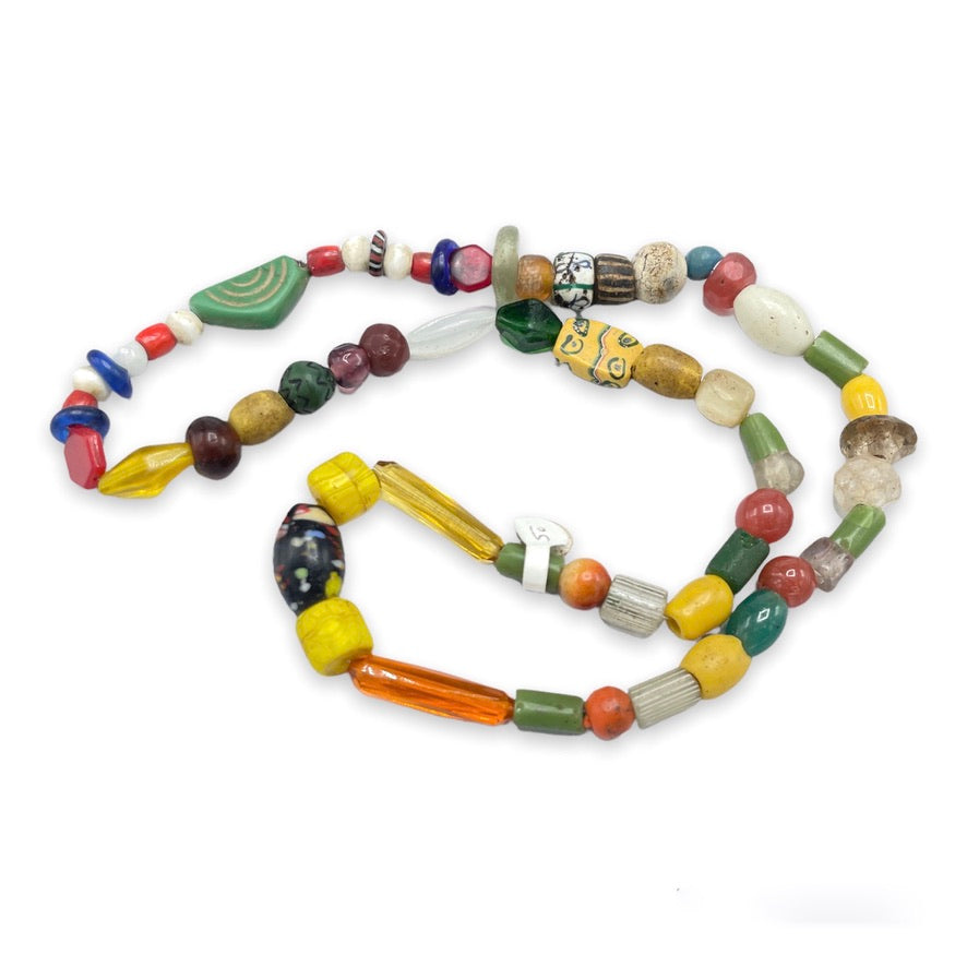 Mixed Venetian, Trade and Bohemian Glass Strand from Rita&#39;s Design Room - Rita Okrent Collection (1593b)