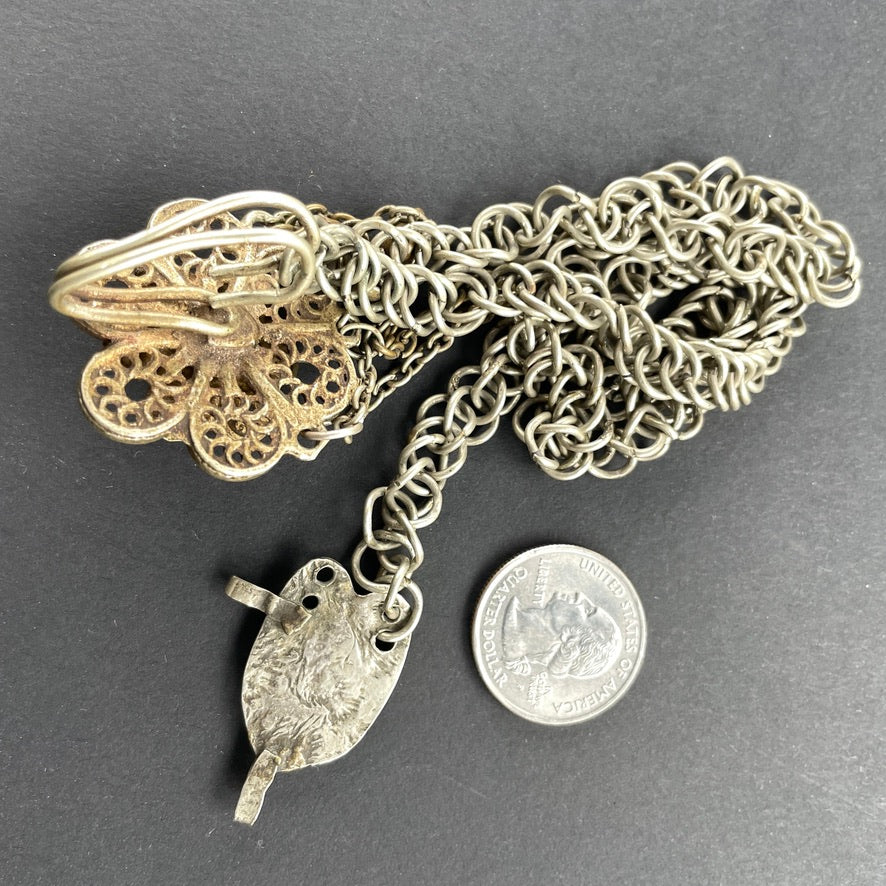 Antique Silver Chain with Pendants from Rita&#39;s Design Room - Rita Okrent Collection (P876)