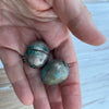 Two Vintage Hollow Metal Beads, Egypt - Rita Okrent Collection (ANT457)