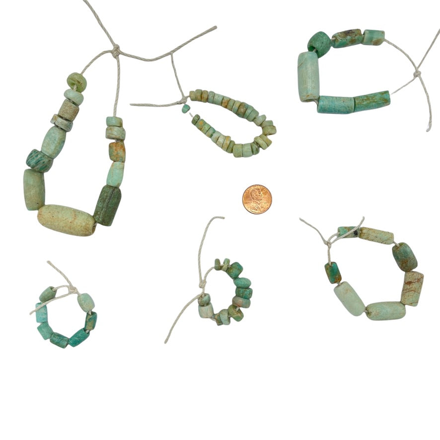 Choice of Short Strands of Antique Amazonite Beads from Mauritania - Rita Okrent Collection (S676)